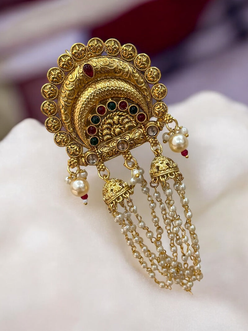Maharani Pearl Jadau Pin (1)