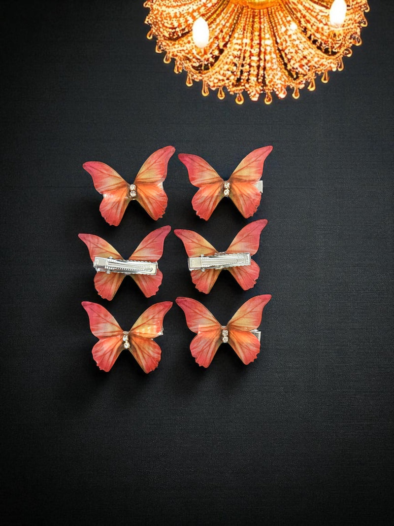 Dreamlight Butterfly Hair Clips – Set of 6 (Assorted Colors)