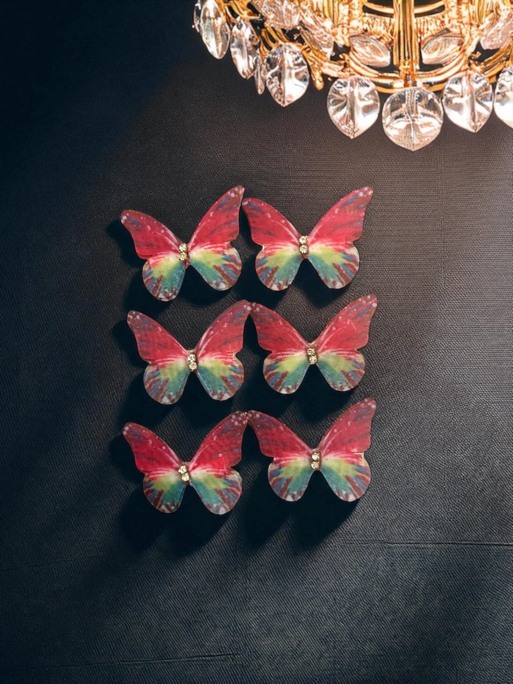 Dreamlight Butterfly Hair Clips – Set of 6 (Assorted Colors)