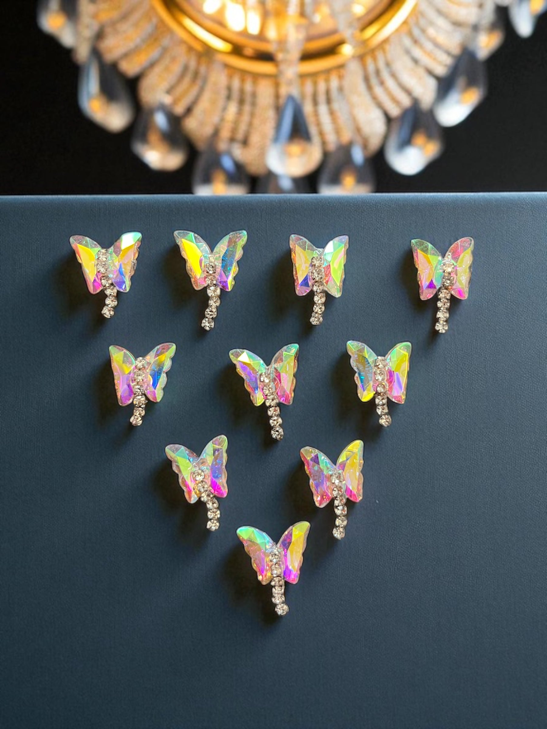 Crystal Prism Butterfly Stick-on – Set of 10