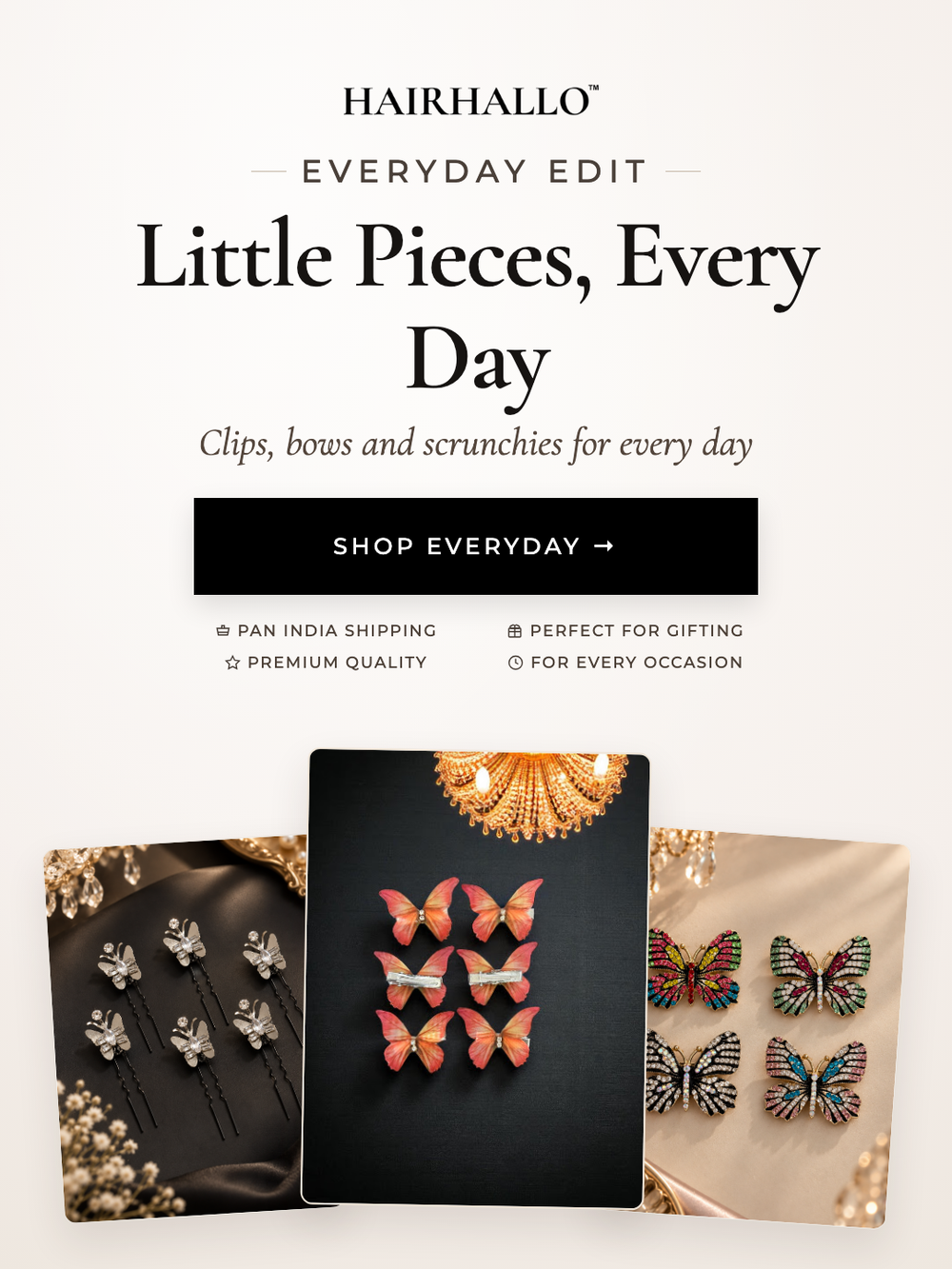 Little pieces, every day — clips, bows and scrunchies