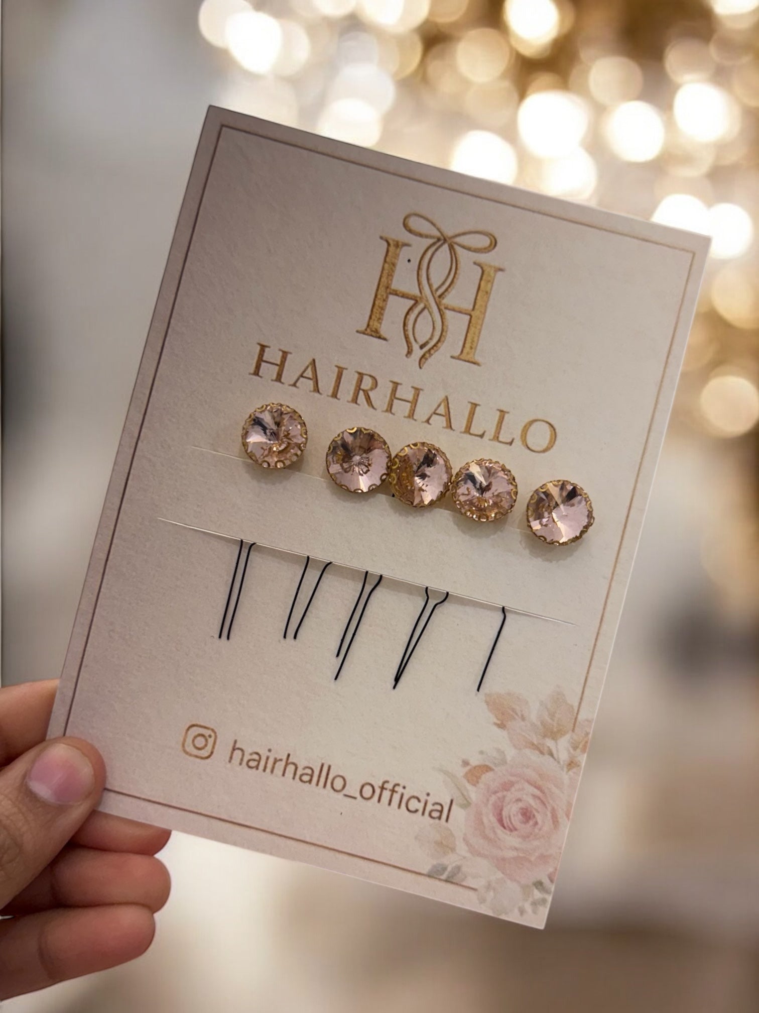 Rhinestone Round Pins (set of 10 pins)