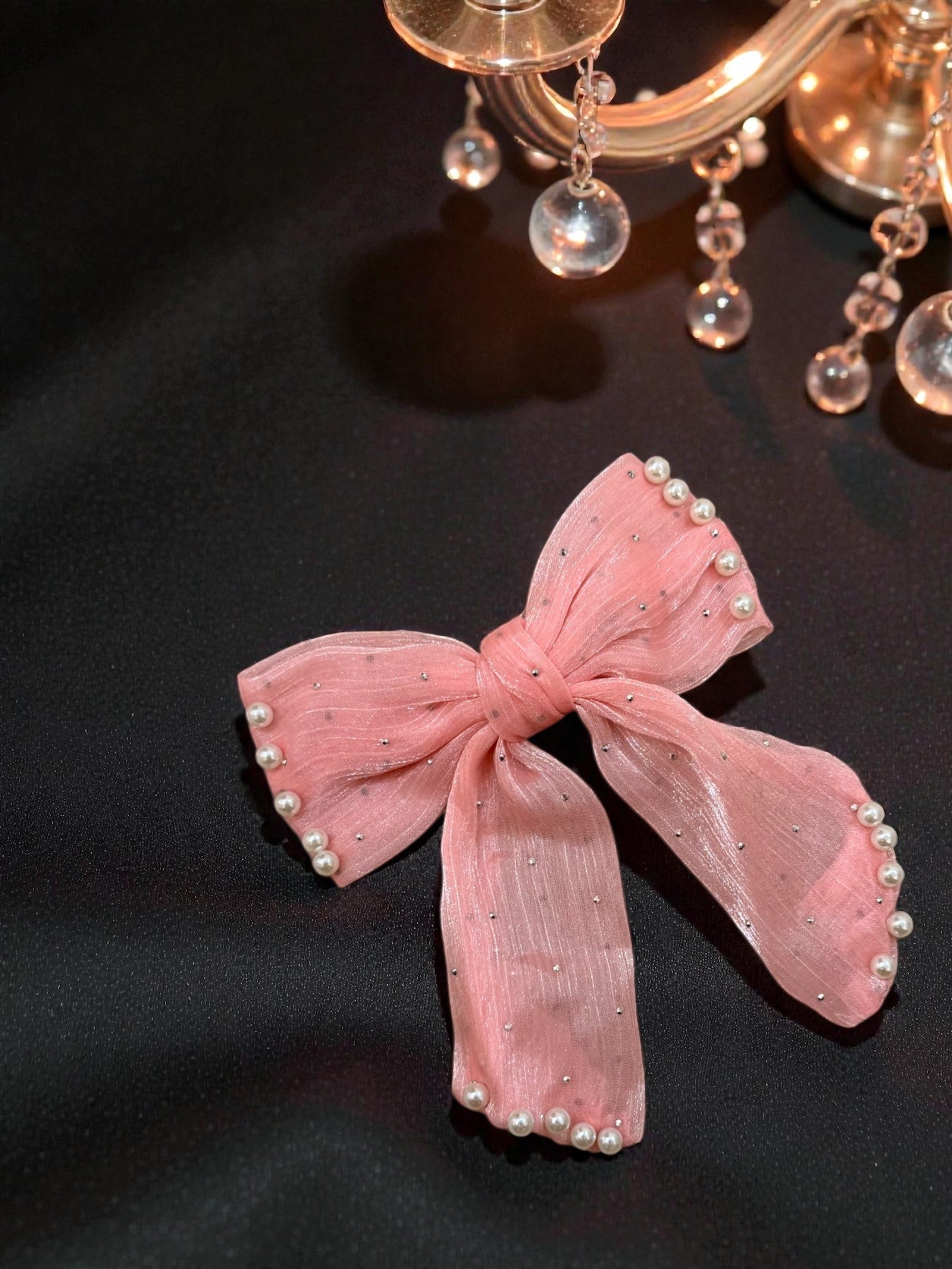 Midnight Pearl bow