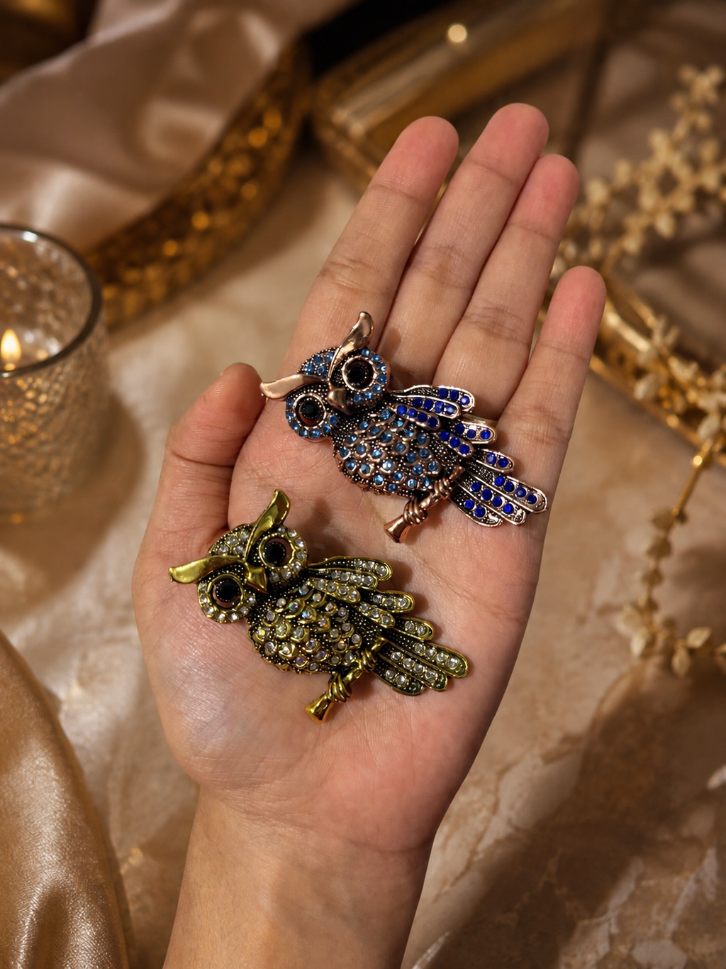 Owl brooch (1pc)