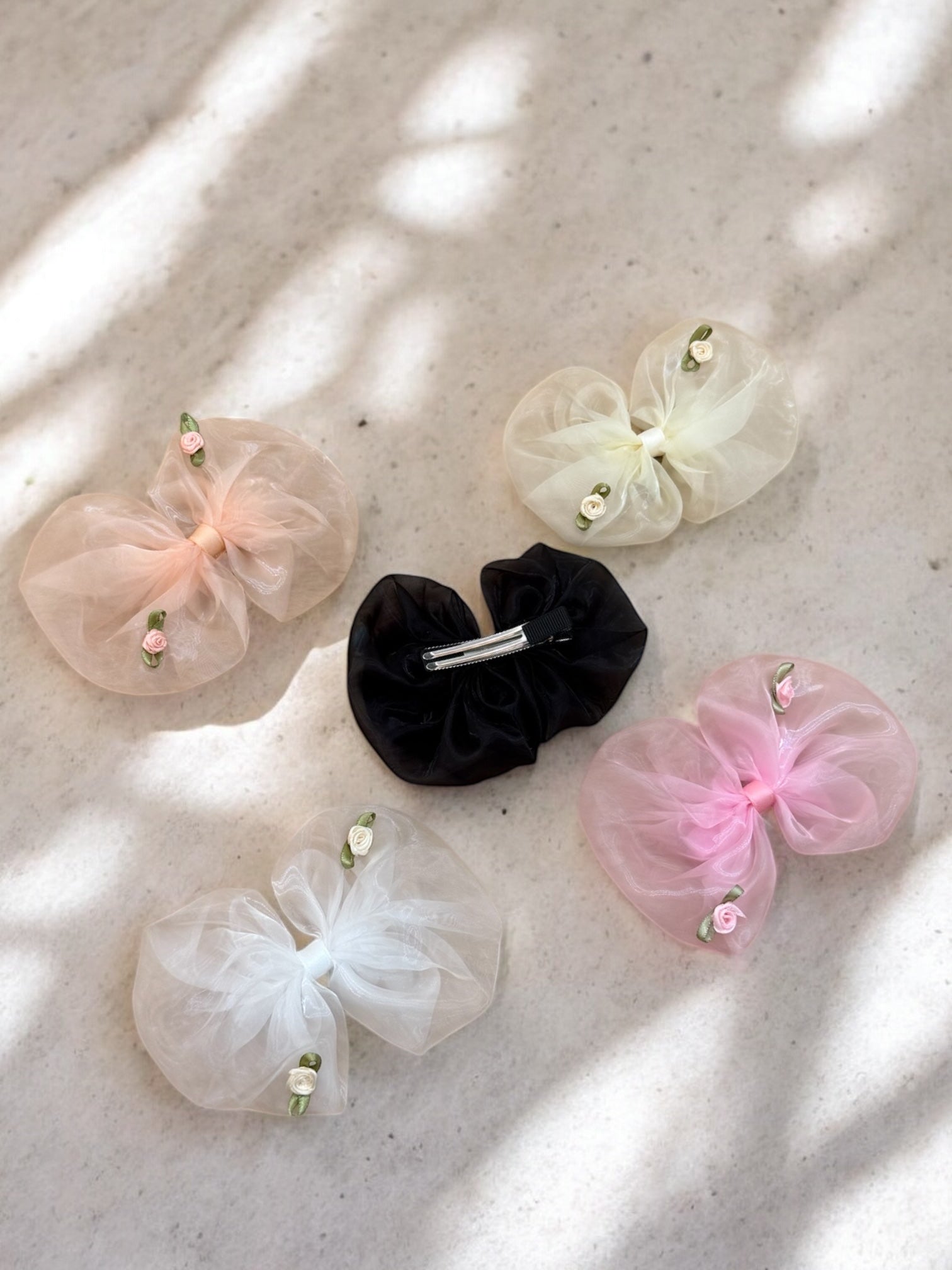 Rosé Organza Bow