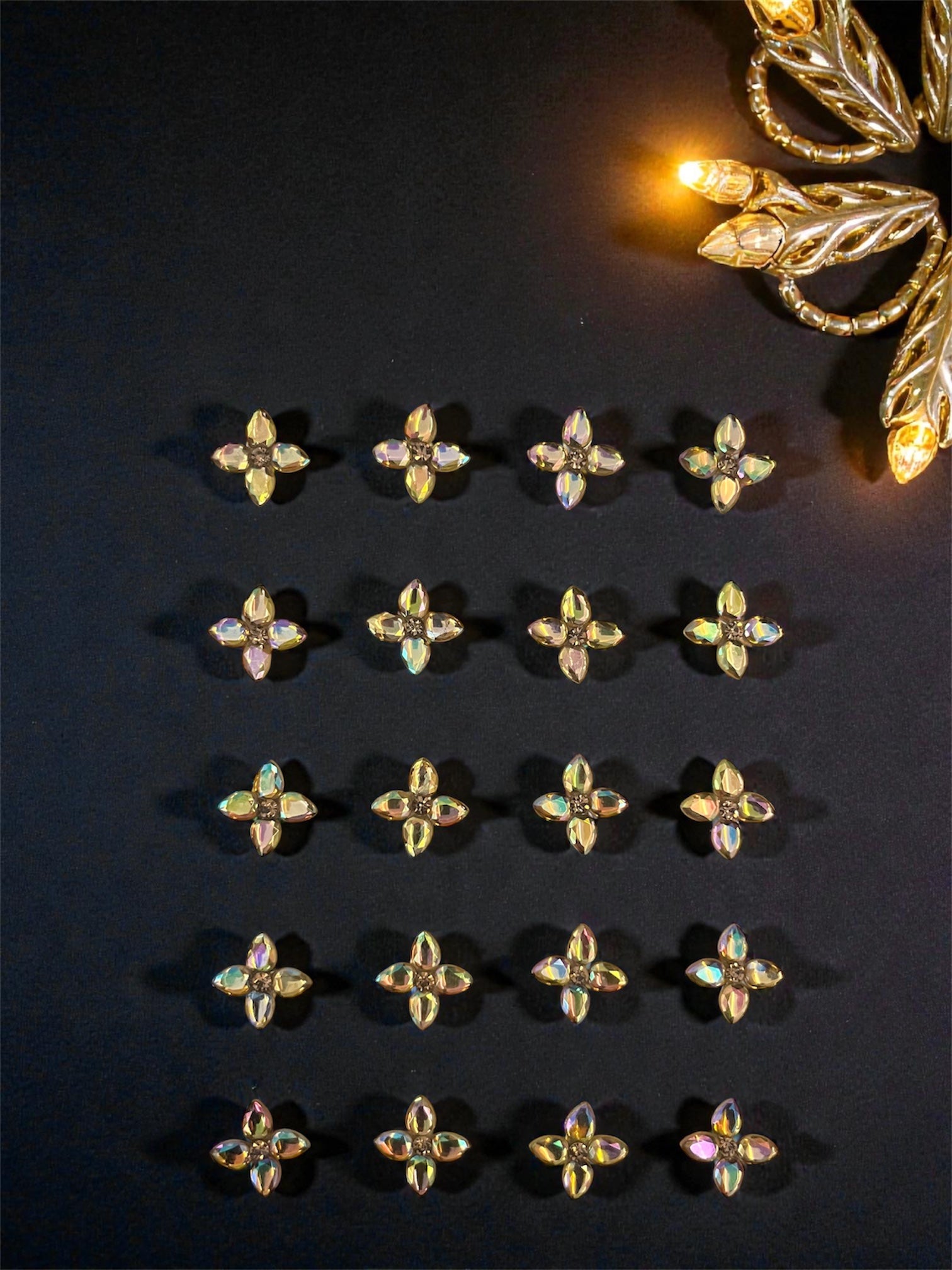 Floral multichrome stickers