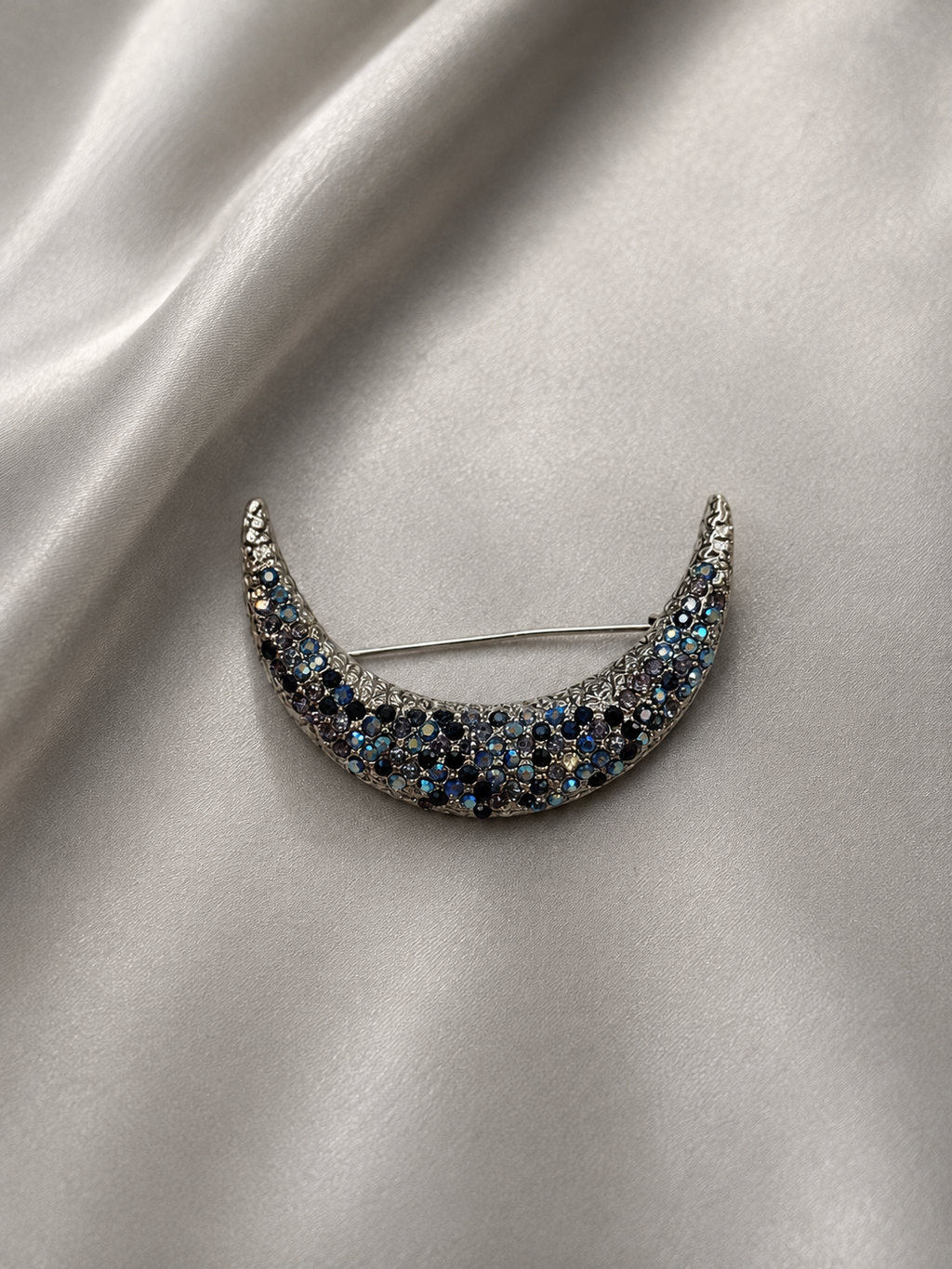Crystal Moon Brooch (1pc)