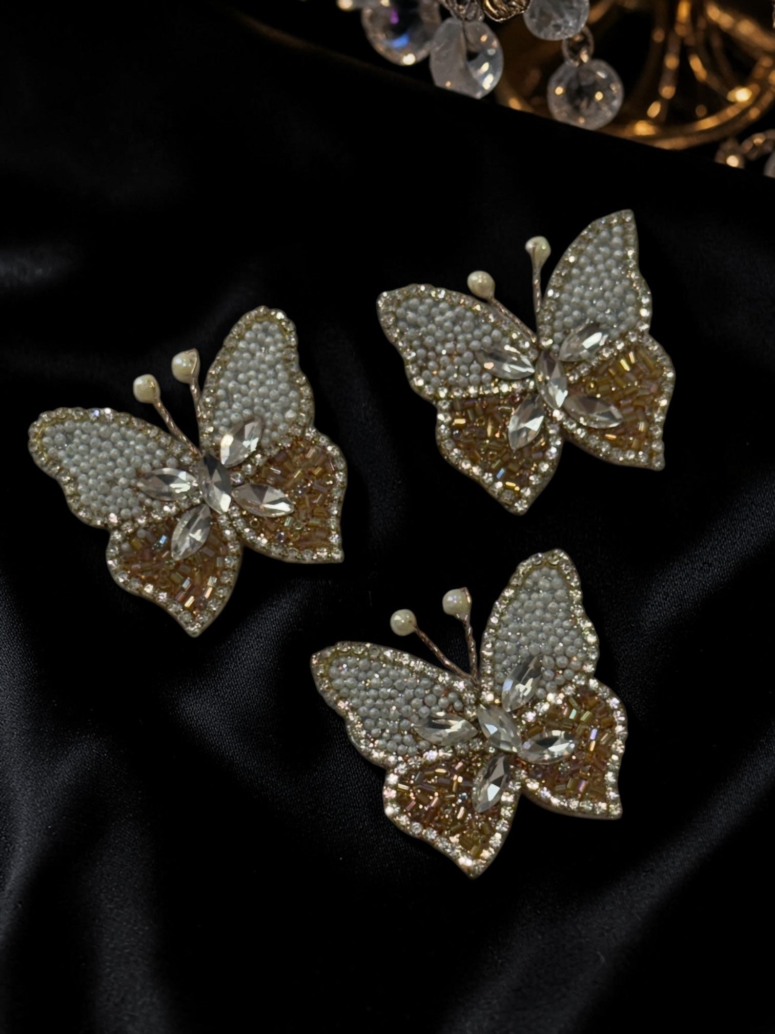Moonlit Butterfly Clips (set of 3)