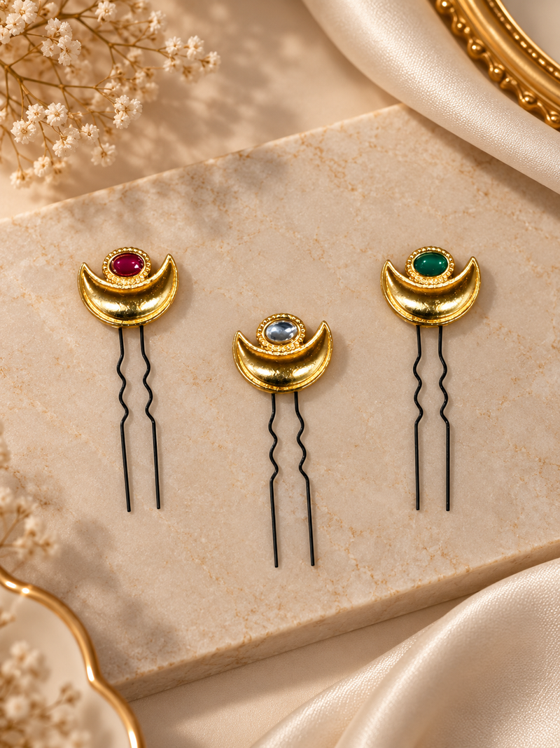 Crescent pins (set of 6)