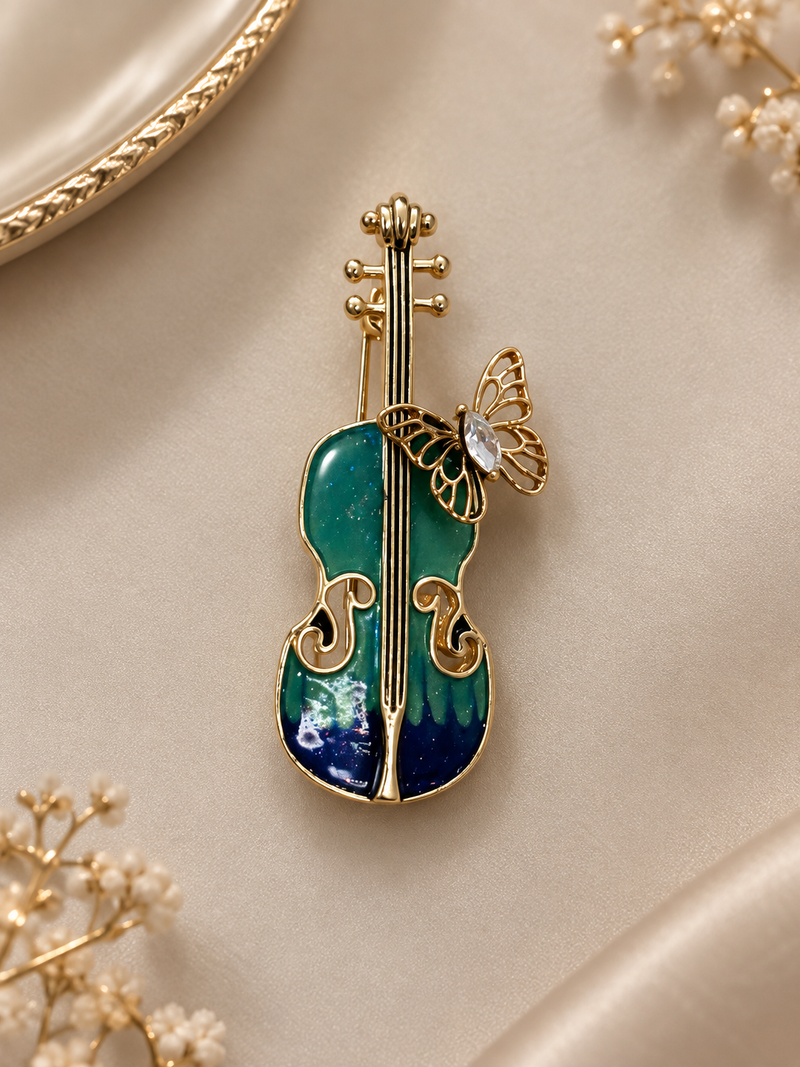 Guitar brooch (1pc)