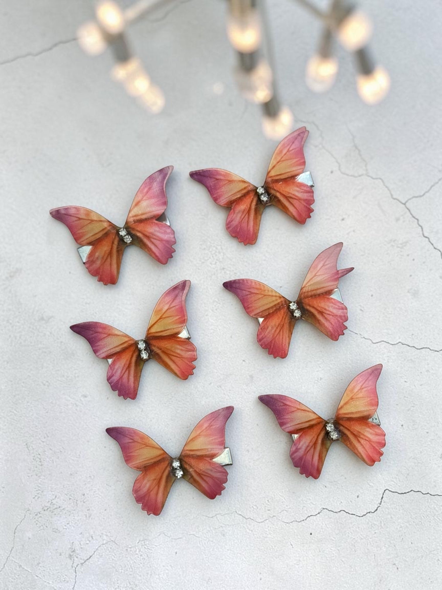 Dreamlight Butterfly Hair Clips – Set of 6 (Assorted Colors)