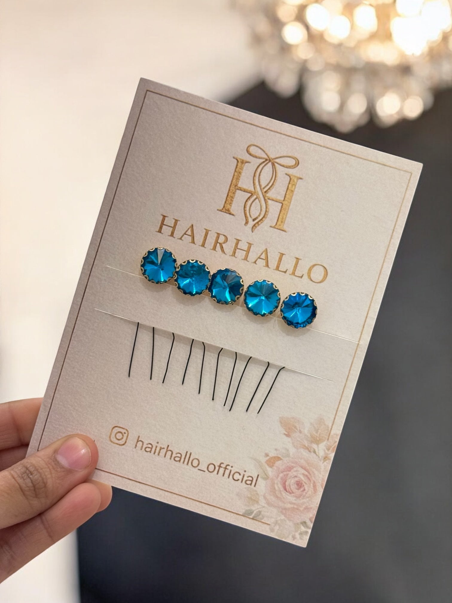 Rhinestone Round Pins (set of 10 pins)