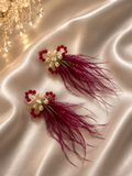 Feathery Floral pins (set of 2)