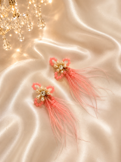 Feathery Floral pins (set of 2)