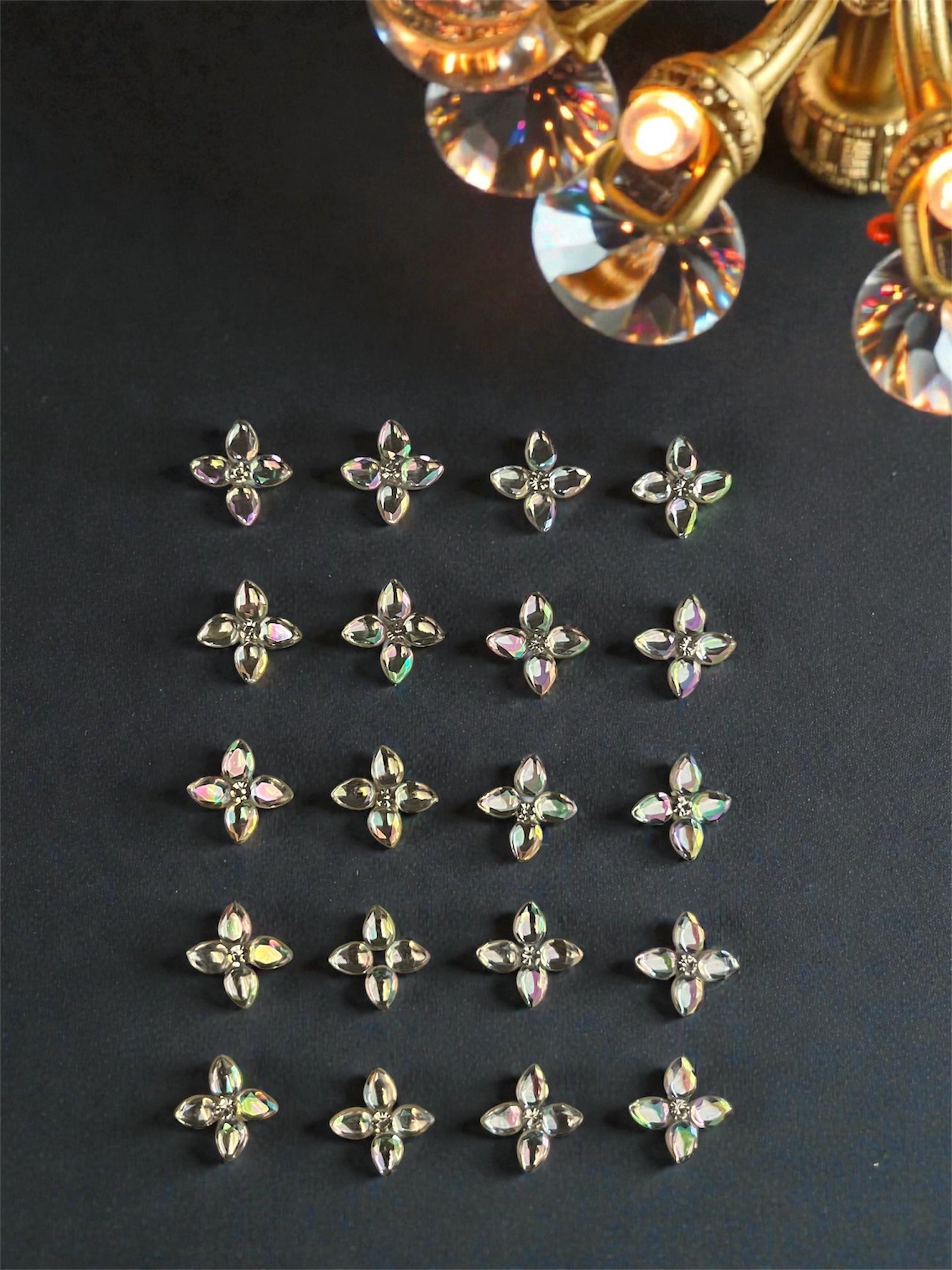 Floral multichrome stickers