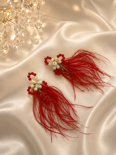Feathery Floral pins (set of 2)