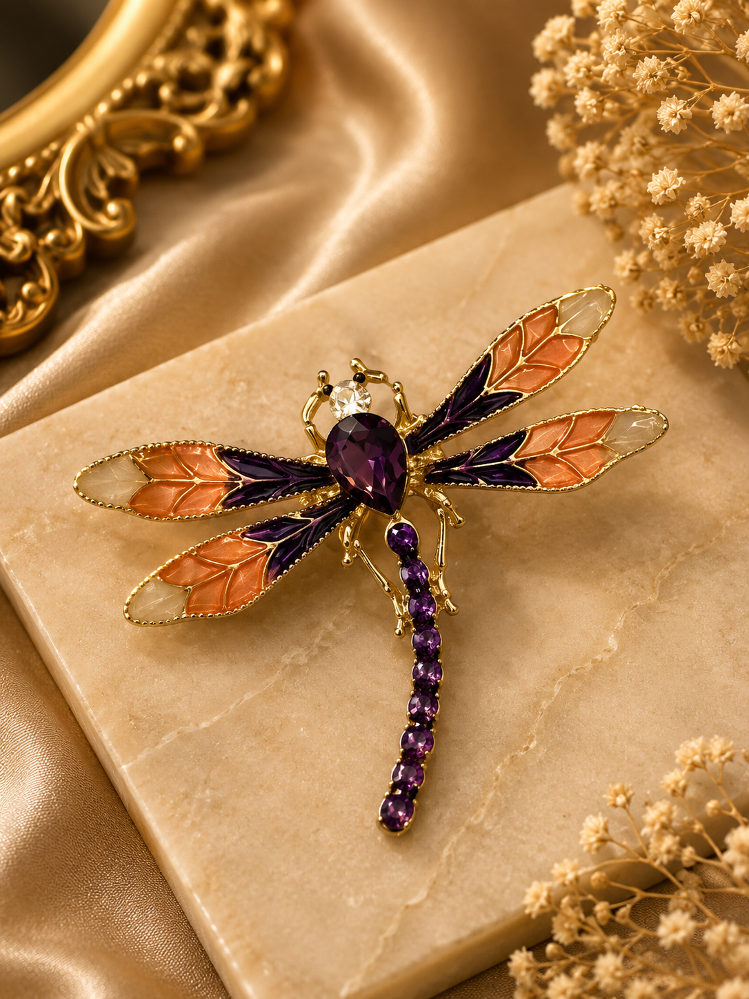 Dragonfly brooch (1pc)