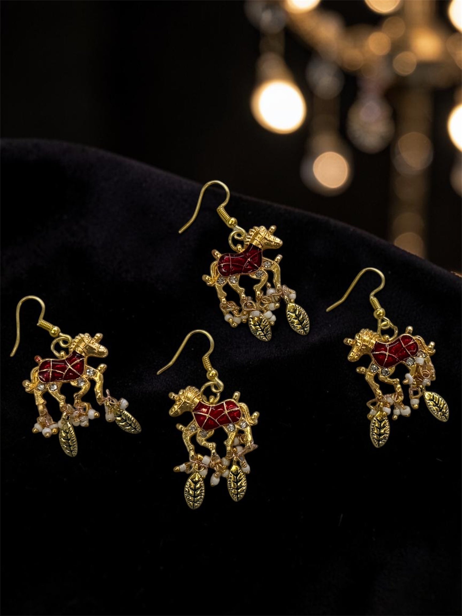 Horse metal charms (set of 4)