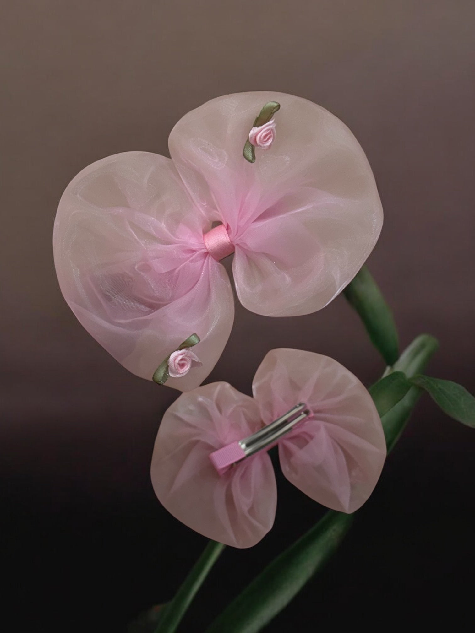 Rosé Organza Bow