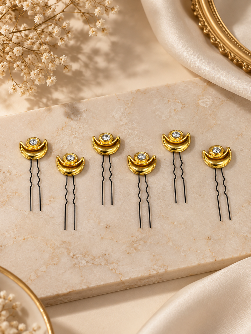 Crescent pins (set of 6)