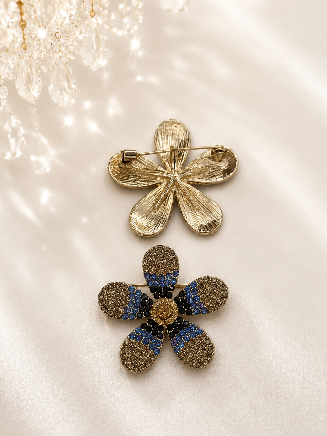Diamond Floral Brooch (1pc)