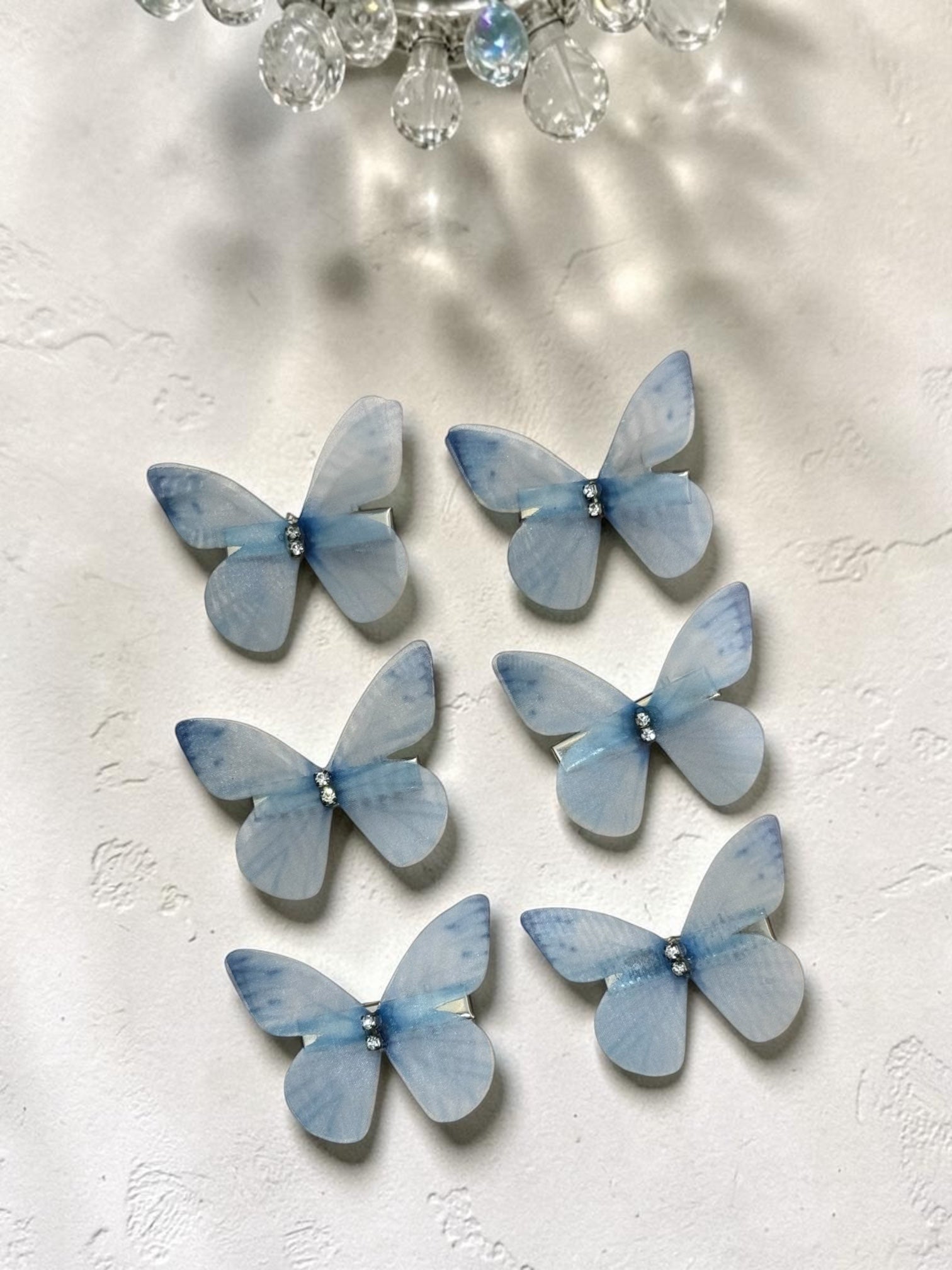 Dreamlight Butterfly Hair Clips – Set of 6 (Assorted Colors)