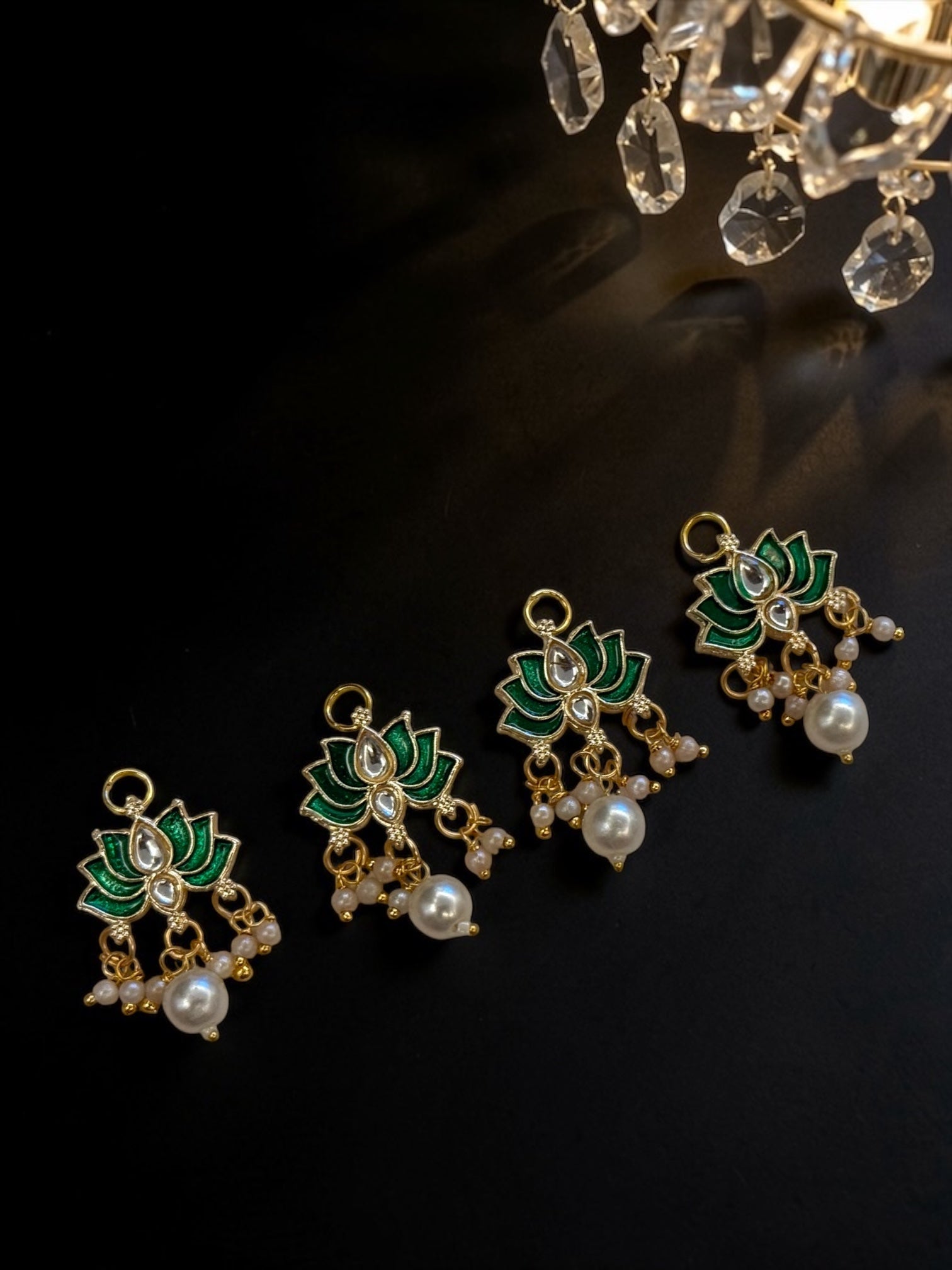 Lotus Pearl charm (set of 4)