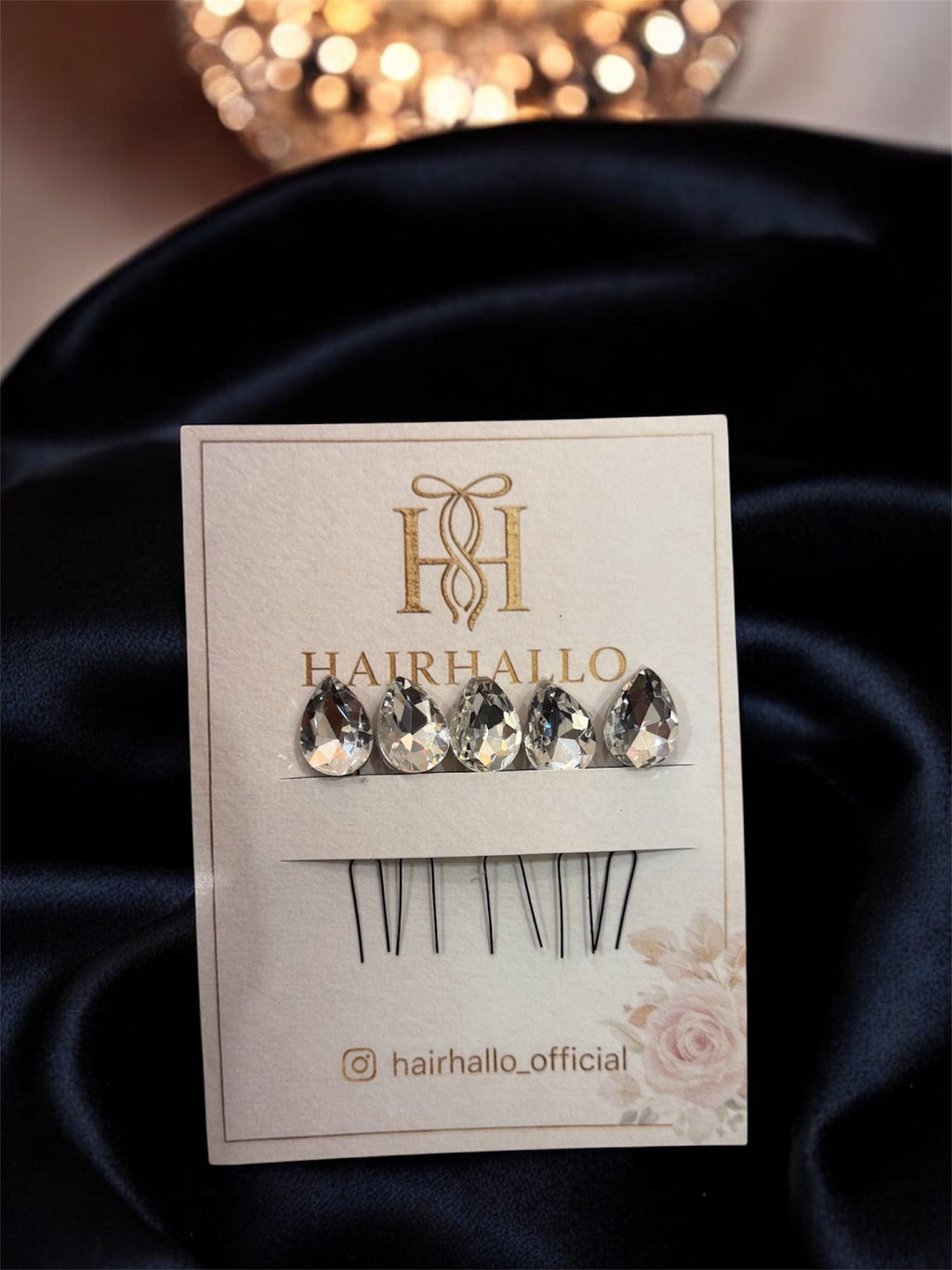 Crystal Stud Pins (set of 5)