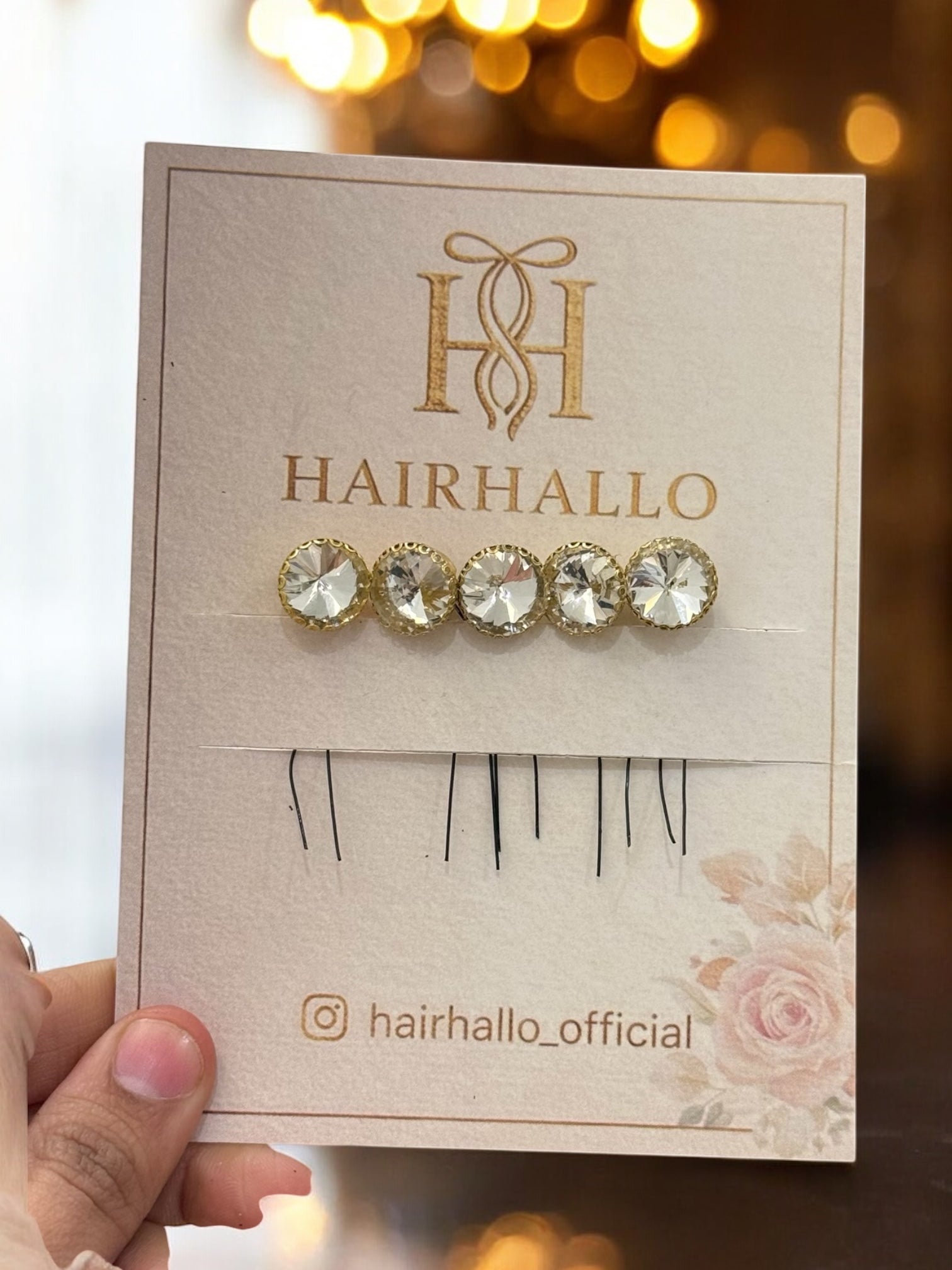 Rhinestone Round Pins (set of 10 pins)