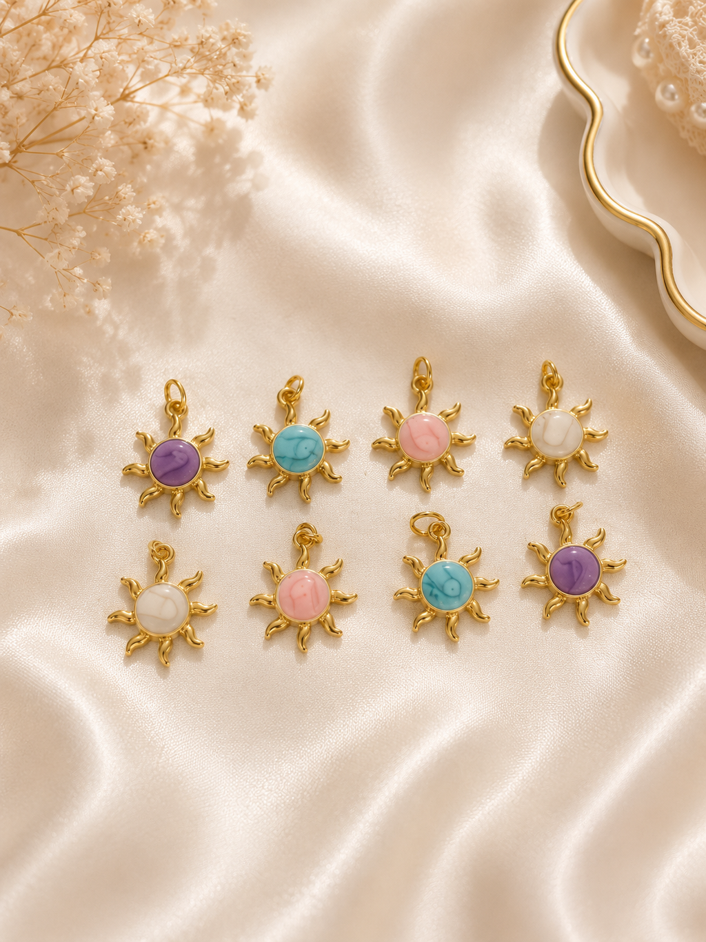Radiant Sun charms (set of 8)