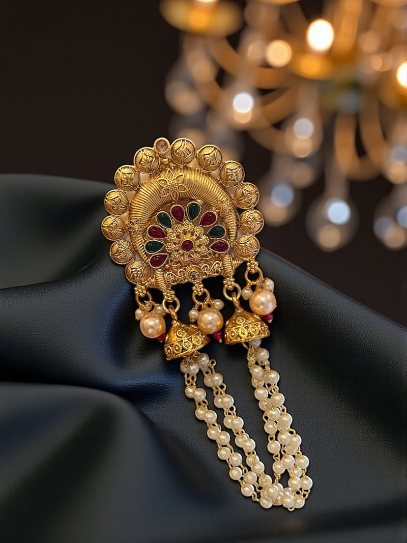 Maharani Pearl Jadau Pin (1)