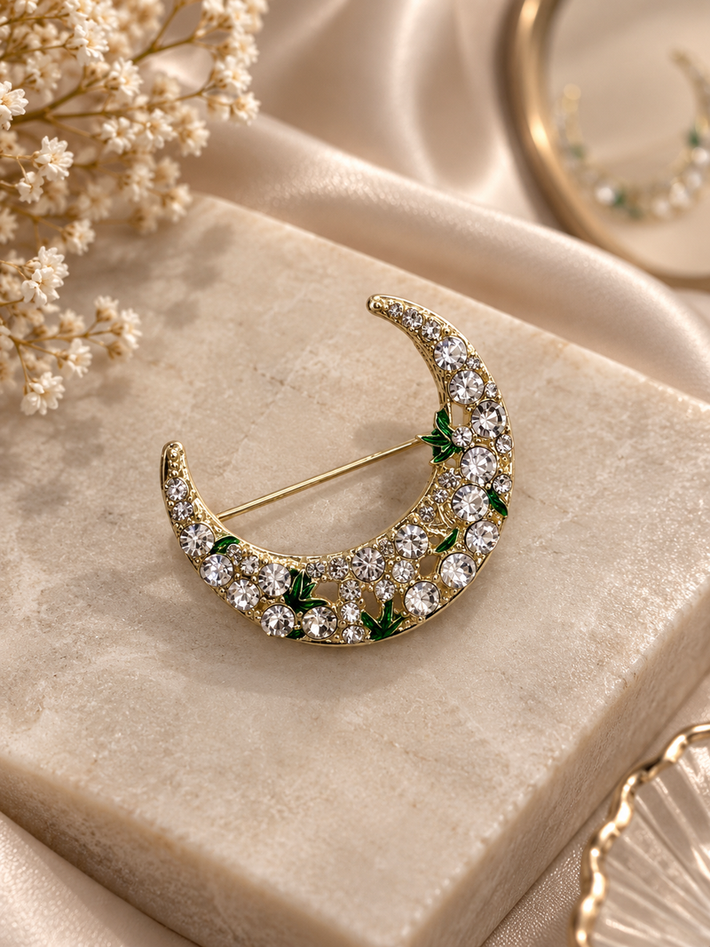 Floral moon Brooch (1 pc)
