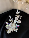 Ivory floral clip