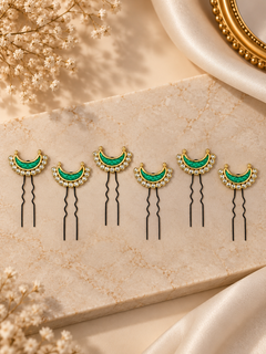 Chaand Kundan Pins (set of 6)