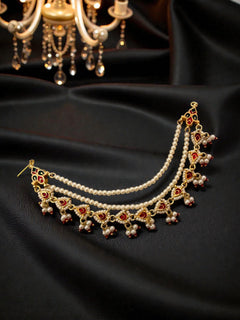 Rani Pearl dual tone ear chain