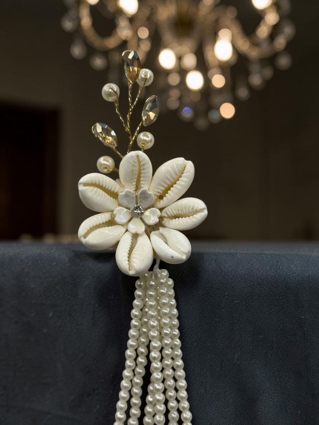 Shell floral clip