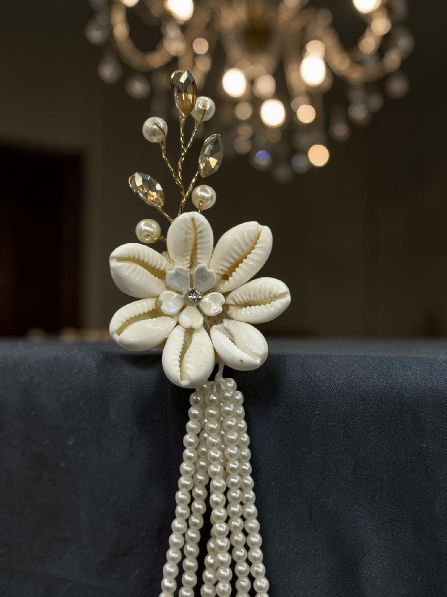 Shell floral clip