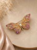 Rosé Butterfly Brooch (1pc)