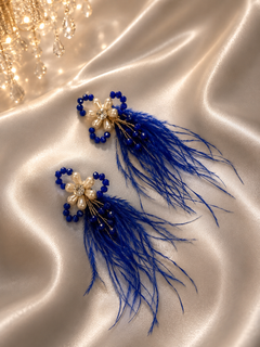Feathery Floral pins (set of 2)