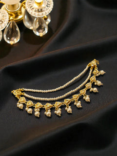 Rani Pearl dual tone ear chain