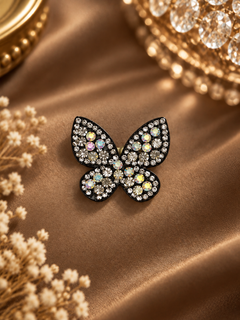 Rhinestone Butterfly Clip (set of 3)