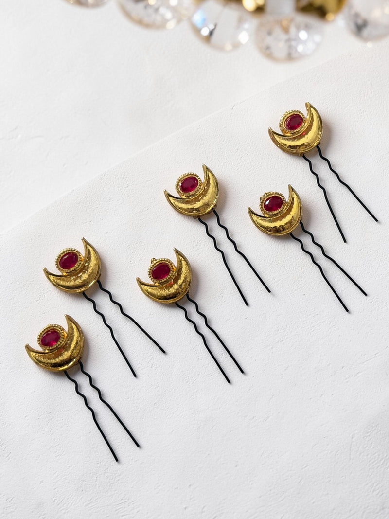 Crescent pins (set of 6)