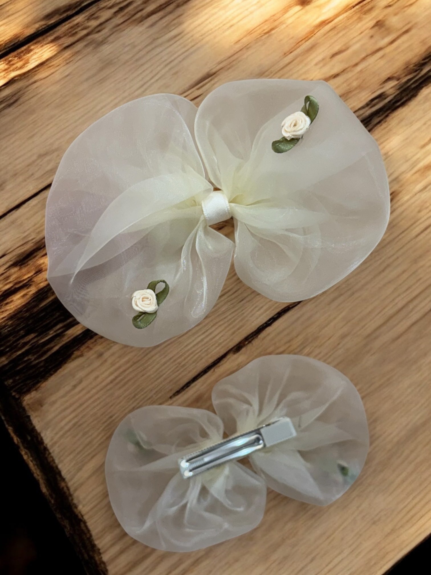 Rosé Organza Bow