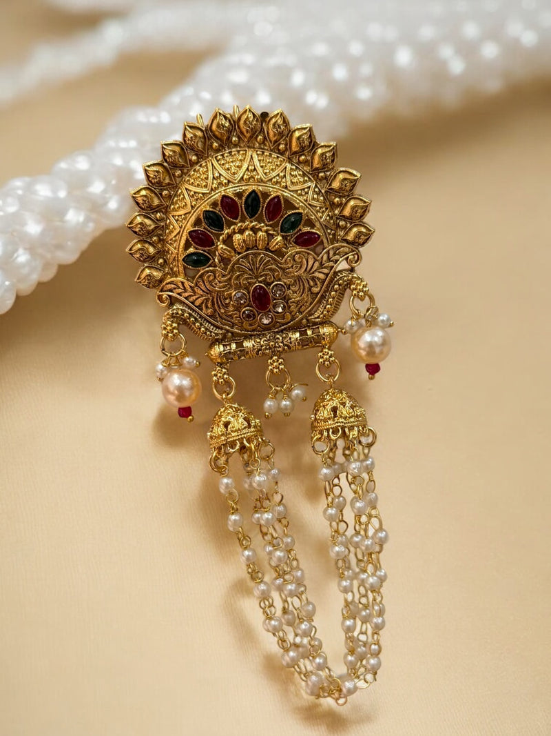 Maharani Pearl Jadau Pin (1)