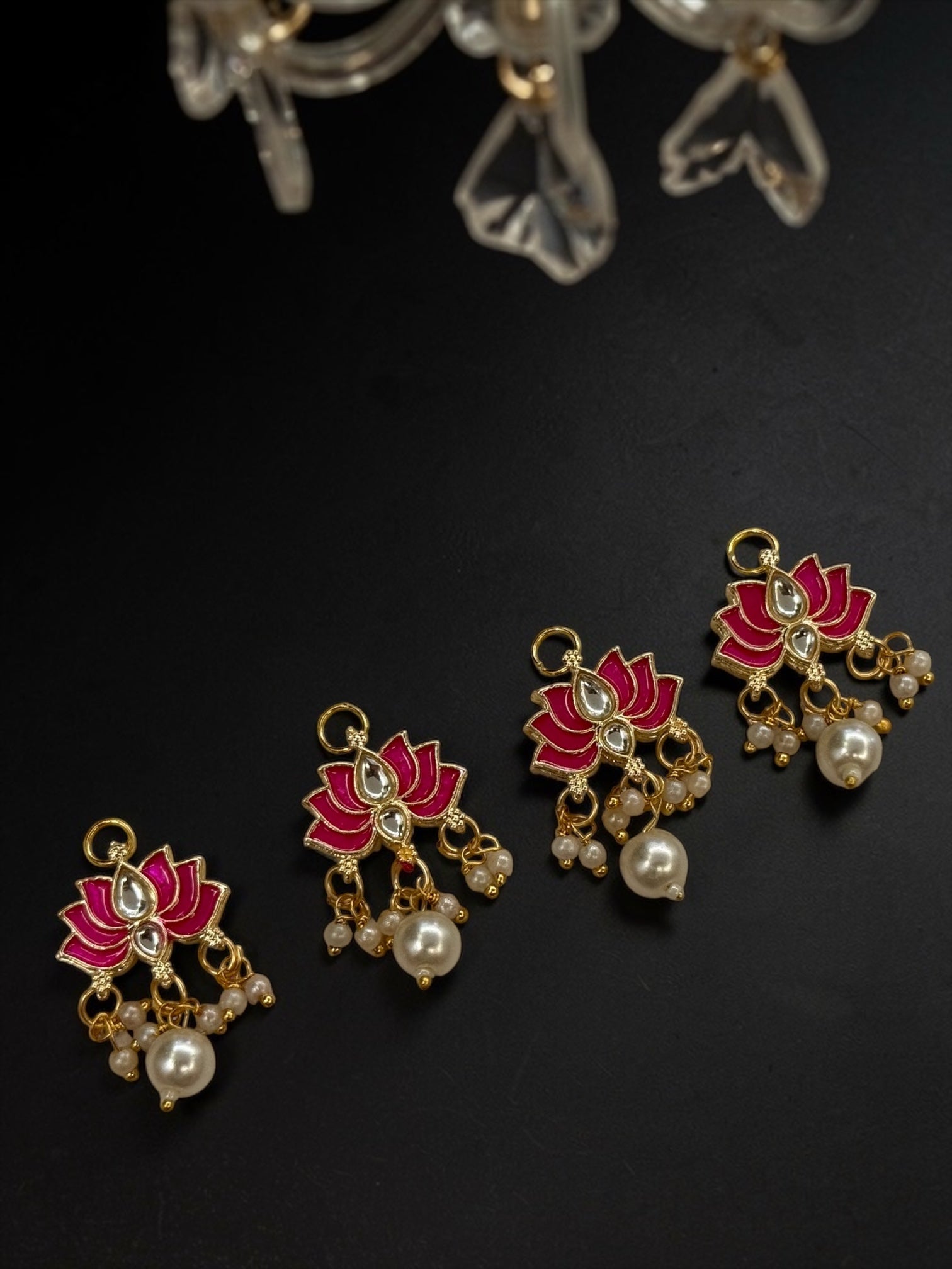 Lotus Pearl charm (set of 4)