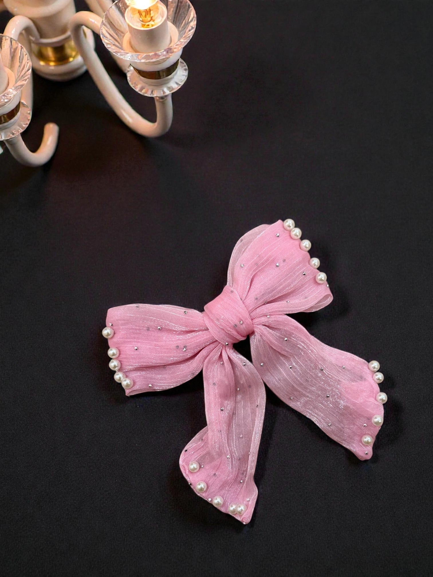 Midnight Pearl bow
