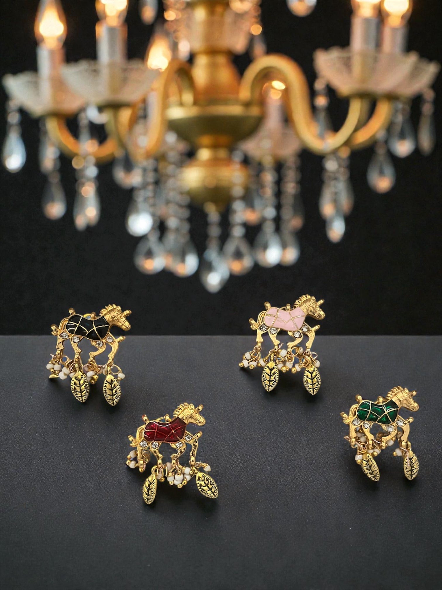 Horse metal charms (set of 2)