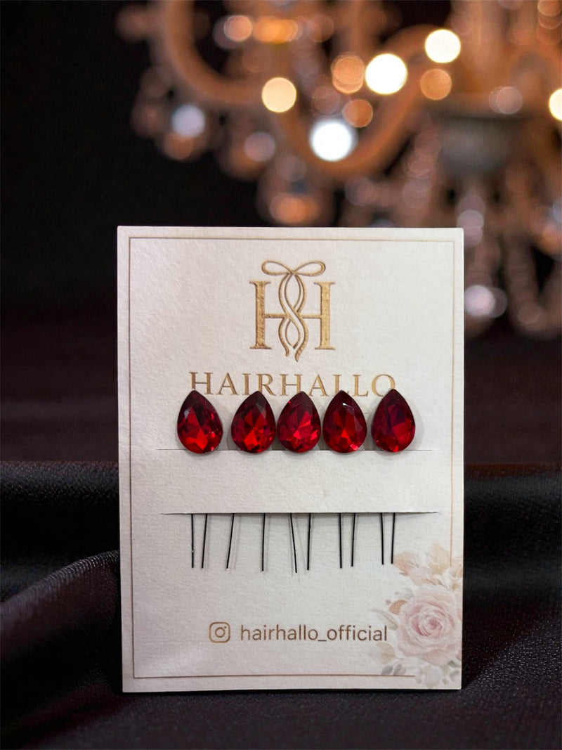 Crystal Stud Pins (set of 5)