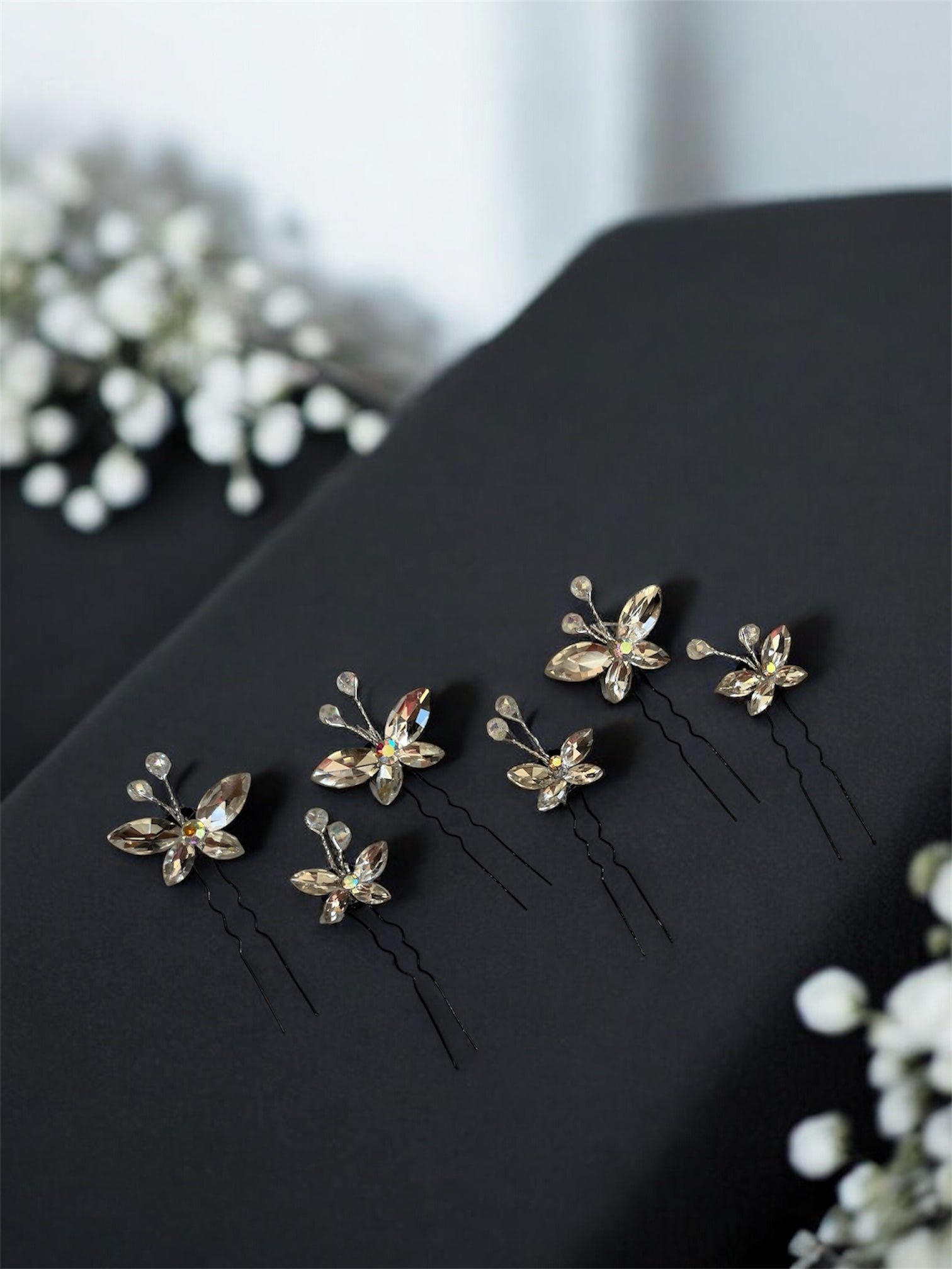 Twinkle Butterfly Pins [set of 3 big and 3 small pins]