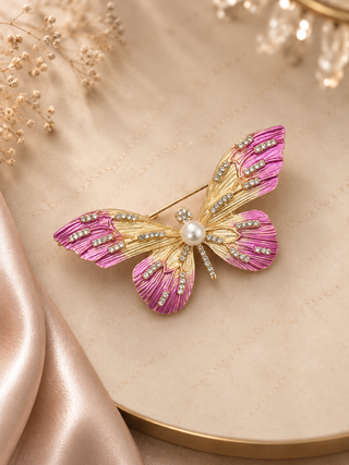 Rosé Butterfly Brooch (1pc)